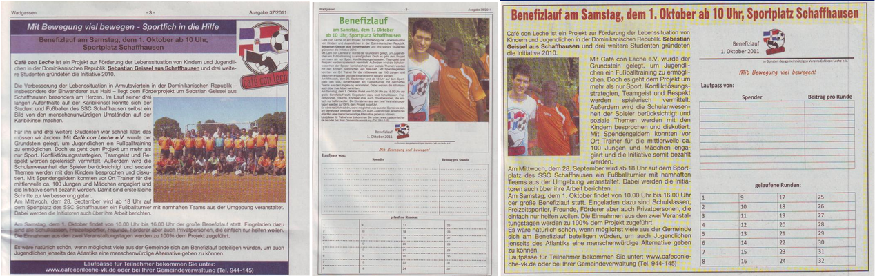 "Sportlich in die Hilfe" - Wadgasser Rundschau - September 2011