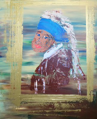 KERSTIN SOKOLL, Das Mädchen mit der dicken Backe, 2023, O041, 120 x 100 cm