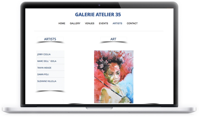 Von der "GalerieAtelier35" wurden wir um Beratung gebeten und beauftragt ein neues Design umzusetzen.