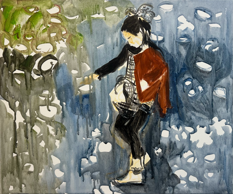 o.T. Acryl auf Leinwand, 50x60 cm, 2024
