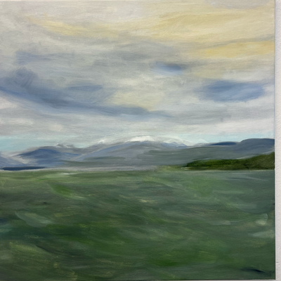 Zürisee, Oel auf Leinwand, 70x70 cm, 2025