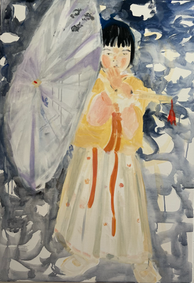 o.T. Acryl auf Leinwand, 70x100 cm, 2025