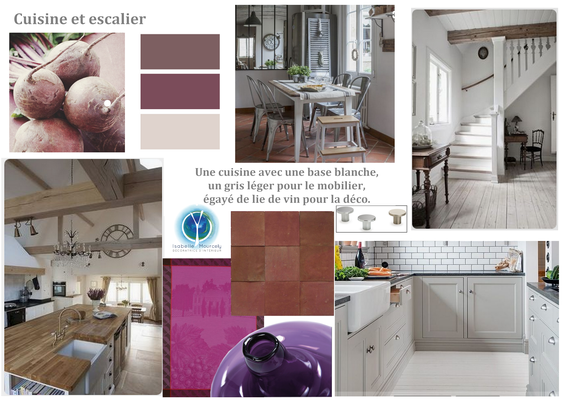 planche tendance cuisine style charme, 37190 NEUIL, Isabelle Mourcely décoratrice UFDI Tours 37000 et Chinon 37500