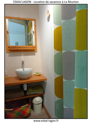 Espace SDB (vasque, WC, douche 110 x 70)