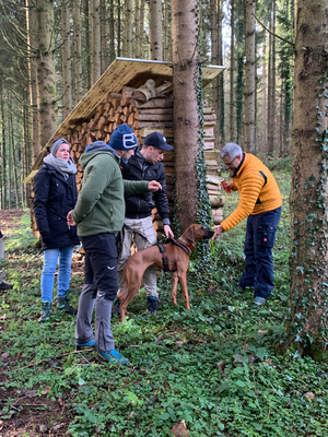 Kali und Damiano am Ziel