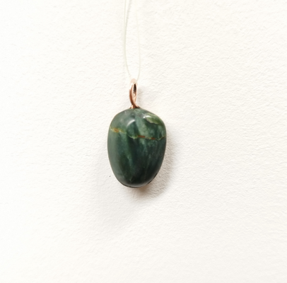 Pendentif pierre bois cuivre
