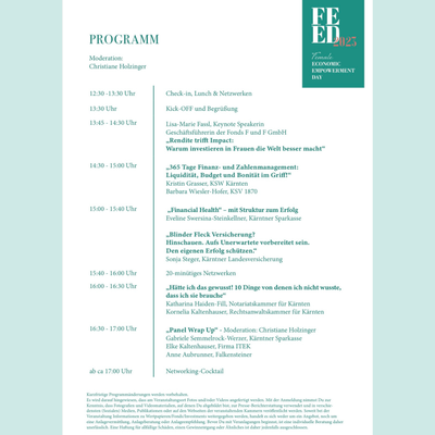 Programm Female Economic Empowerment Day 2023
