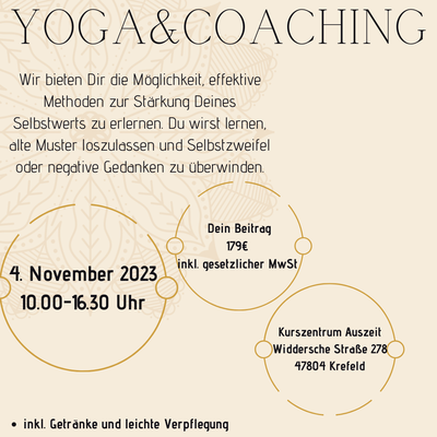 Workshop Yoga & Coaching Selbstwert