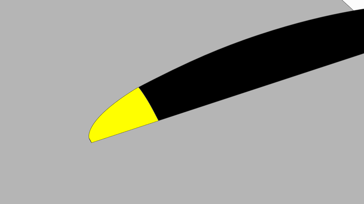 Option 4 - Elliptical aligned along the TE