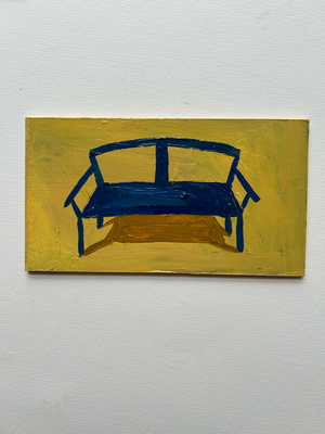 Nr.36 - Strand bankje - Oilpaint on wood - Available