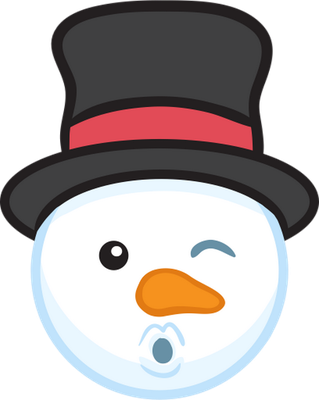 bonhomme de neige - bonhomme - personnages - smiley émoticône émoji cartoon clipart illustration - artémotic