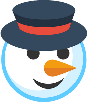 bonhomme de neige - bonhomme - personnages - smiley émoticône émoji cartoon clipart illustration - artémotic