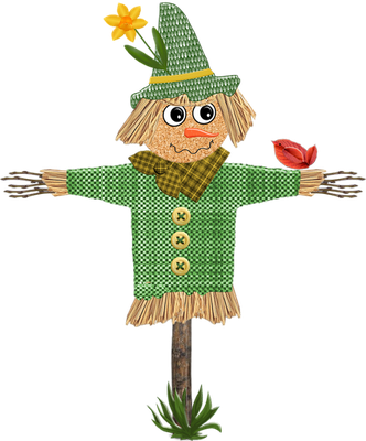 épouvantail - bonhomme - personnages - smiley émoticône émoji cartoon clipart illustration - artémotic