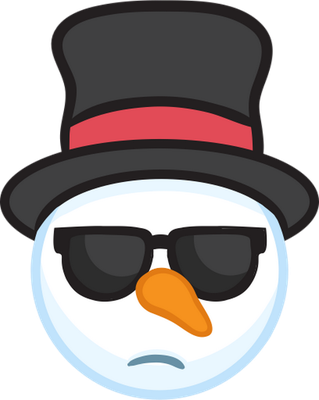 bonhomme de neige - bonhomme - personnages - smiley émoticône émoji cartoon clipart illustration - artémotic