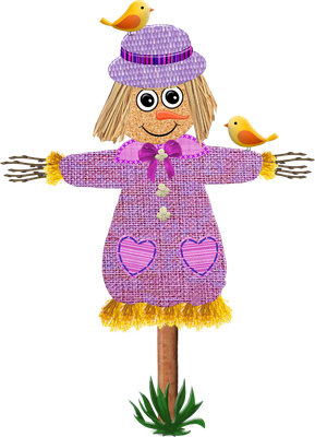 épouvantail - bonhomme - personnages - smiley émoticône émoji cartoon clipart illustration - artémotic