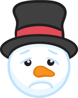 bonhomme de neige - bonhomme - personnages - smiley émoticône émoji cartoon clipart illustration - artémotic