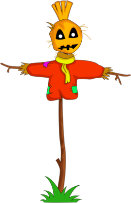 épouvantail - bonhomme - personnages - smiley émoticône émoji cartoon clipart illustration - artémotic
