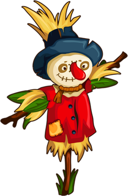 épouvantail - bonhomme - personnages - smiley émoticône émoji cartoon clipart illustration - artémotic