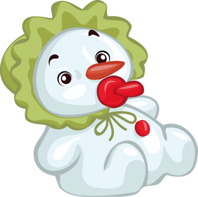 bonhomme de neige - bonhomme - personnages - smiley émoticône émoji cartoon clipart illustration - artémotic