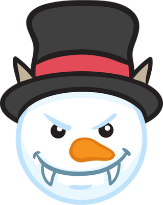 bonhomme de neige - bonhomme - personnages - smiley émoticône émoji cartoon clipart illustration - artémotic
