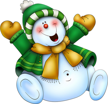 bonhomme de neige - bonhomme - personnages - smiley émoticône émoji cartoon clipart illustration - artémotic