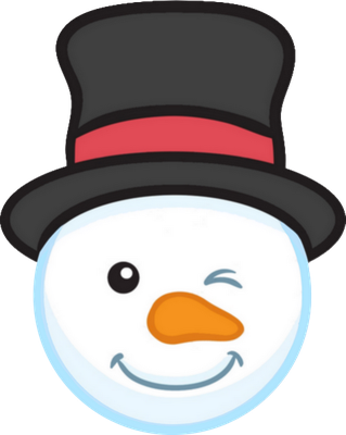 bonhomme de neige - bonhomme - personnages - smiley émoticône émoji cartoon clipart illustration - artémotic