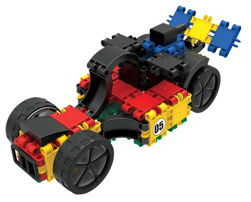 CLICS Rollerbox 20 in 1 CB606 – Bauplan-Modell: Rennwagen mit Heckflügel