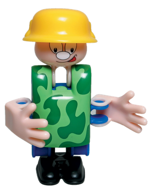 CLICS Baukasten 3 Happy Soldiers – CLICS Figur mit Helm und Tarnshirt