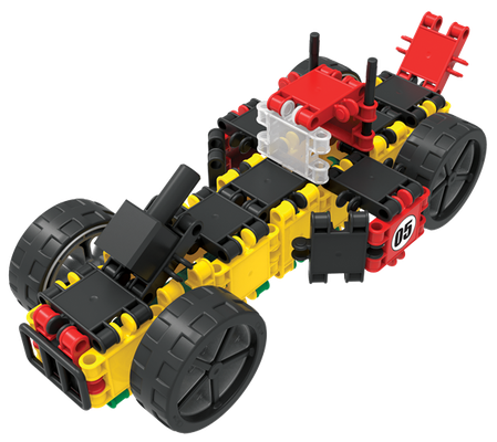 CLICS Rollerbox 15 in 1 CB411 – Bauplan-Modell: Rennwagen mit Heckflügel