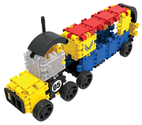 CLICS Trommel 10 in 1 – Bauplan-Modell: Lokomotive