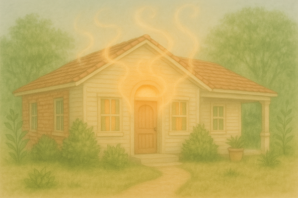 Energetische zuivering van een huis van buitenaf