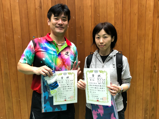 混合複準優勝：有間選手・長田選手