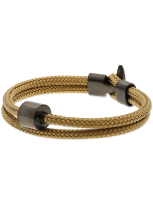 Herrenarmbänder mit Edelstahl in silber oder schwarz mit Leder/nautischem Seil -179,00 €