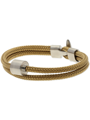 Herrenarmbänder mit Edelstahl in silber oder schwarz mit Leder/nautischem Seil -179,00 €