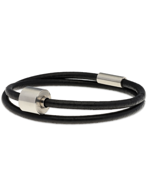Herrenarmbänder mit Edelstahl in silber oder schwarz mit Leder/nautischem Seil -179,00 €