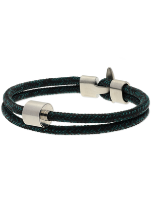Herrenarmbänder mit Edelstahl in silber oder schwarz mit Leder/nautischem Seil -179,00 €