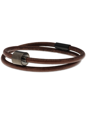Herrenarmbänder mit Edelstahl in silber oder schwarz mit Leder/nautischem Seil -179,00 €