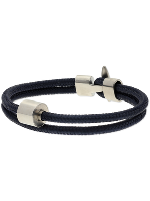 Herrenarmbänder mit Edelstahl in silber oder schwarz mit Leder/nautischem Seil -179,00 €