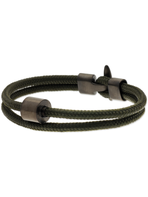 Herrenarmbänder mit Edelstahl in silber oder schwarz mit Leder/nautischem Seil -179,00 €