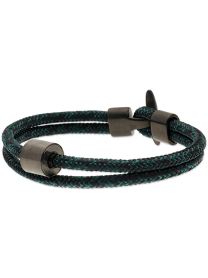 Herrenarmbänder mit Edelstahl in silber oder schwarz mit Leder/nautischem Seil -179,00 €