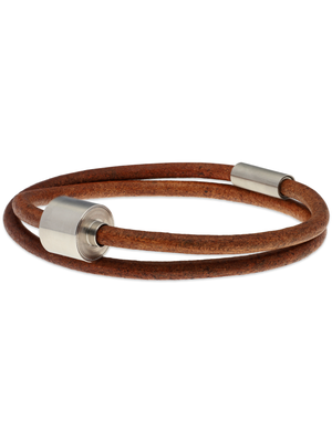 Herrenarmbänder mit Edelstahl in silber oder schwarz mit Leder/nautischem Seil -179,00 €