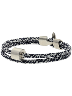 Herrenarmbänder mit Edelstahl in silber oder schwarz mit Leder/nautischem Seil -179,00 €