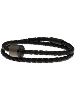 Herrenarmbänder mit Edelstahl in silber oder schwarz mit Leder/nautischem Seil -179,00 €