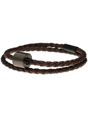 Herrenarmbänder mit Edelstahl in silber oder schwarz mit Leder/nautischem Seil -179,00 €