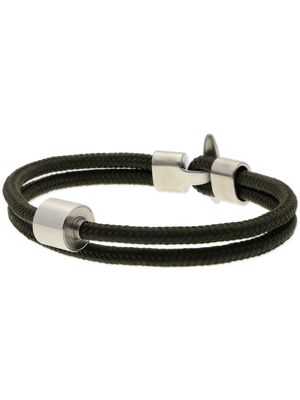 Herrenarmbänder mit Edelstahl in silber oder schwarz mit Leder/nautischem Seil -179,00 €