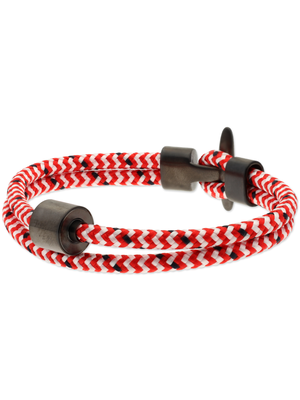 Herrenarmbänder mit Edelstahl in silber oder schwarz mit Leder/nautischem Seil -179,00 €