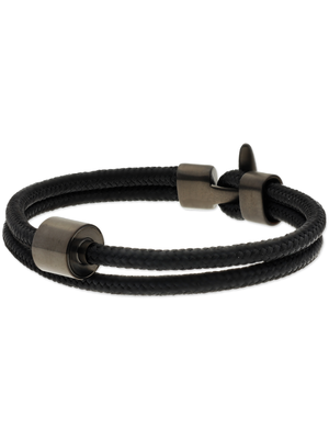 Herrenarmbänder mit Edelstahl in silber oder schwarz mit Leder/nautischem Seil -179,00 €