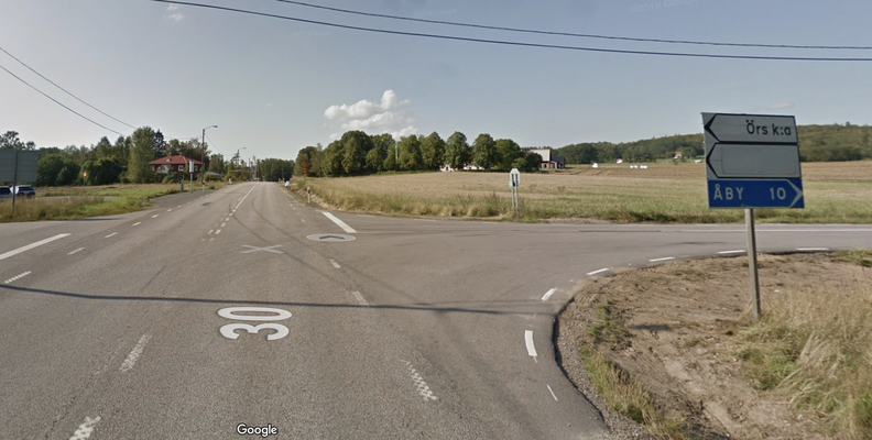 Von der 30 in Höhe Ör rechts abbiegen -> Åby