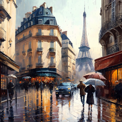 Peinture à l'huile de Paris