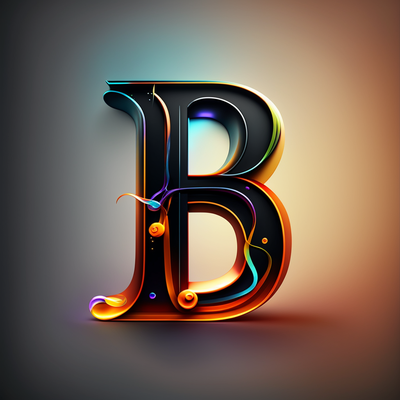 la lettre B dans un joli design, ligne simple, fond clair